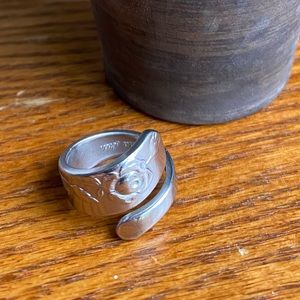 Vintage Silver Spoon Ring (adjustable size)